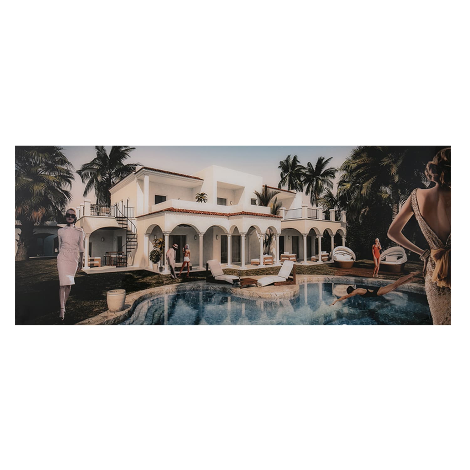 Harley tavla 180x75cm Afternoon in Palm Beach