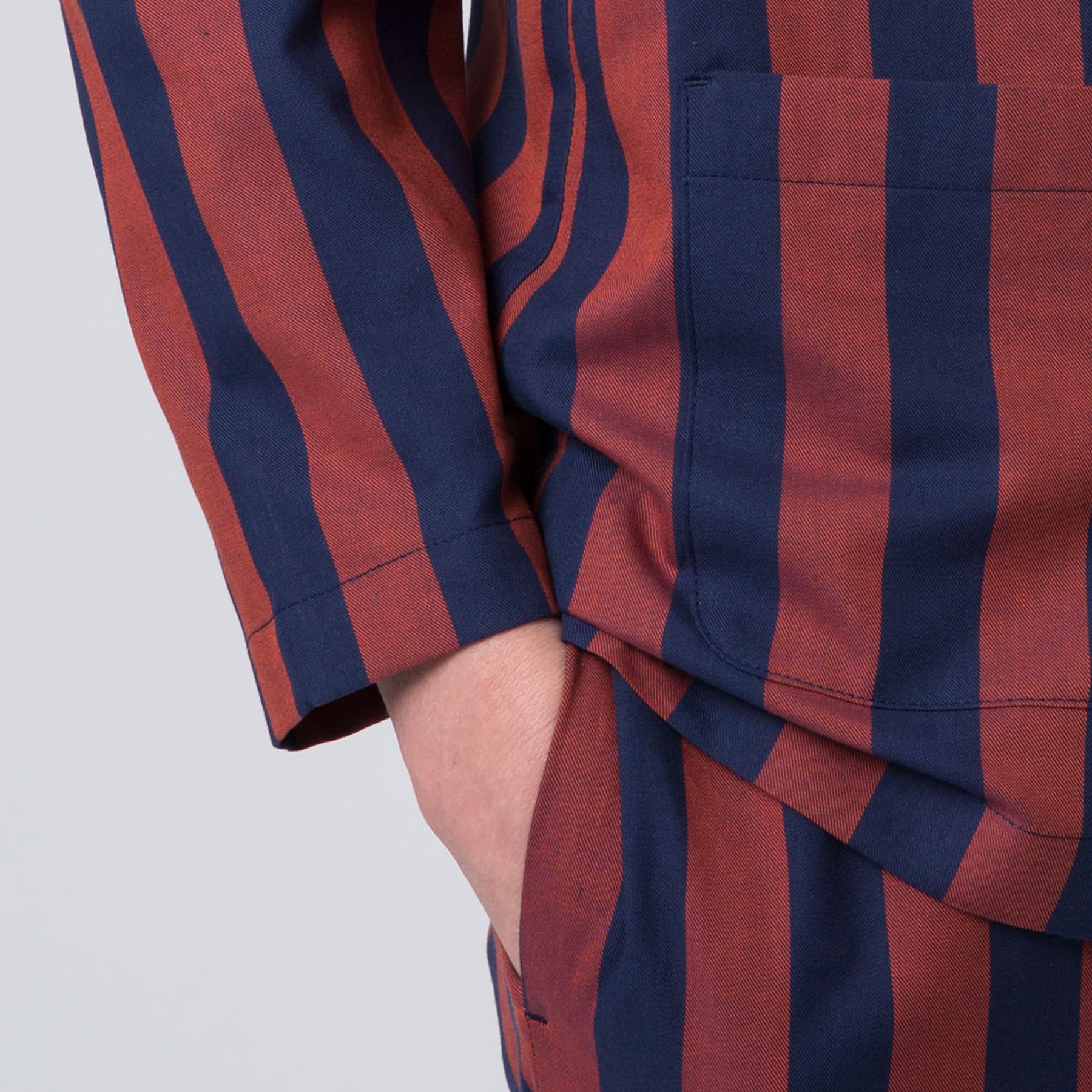 Uno Stripe - Wide Legs - Blue & Red