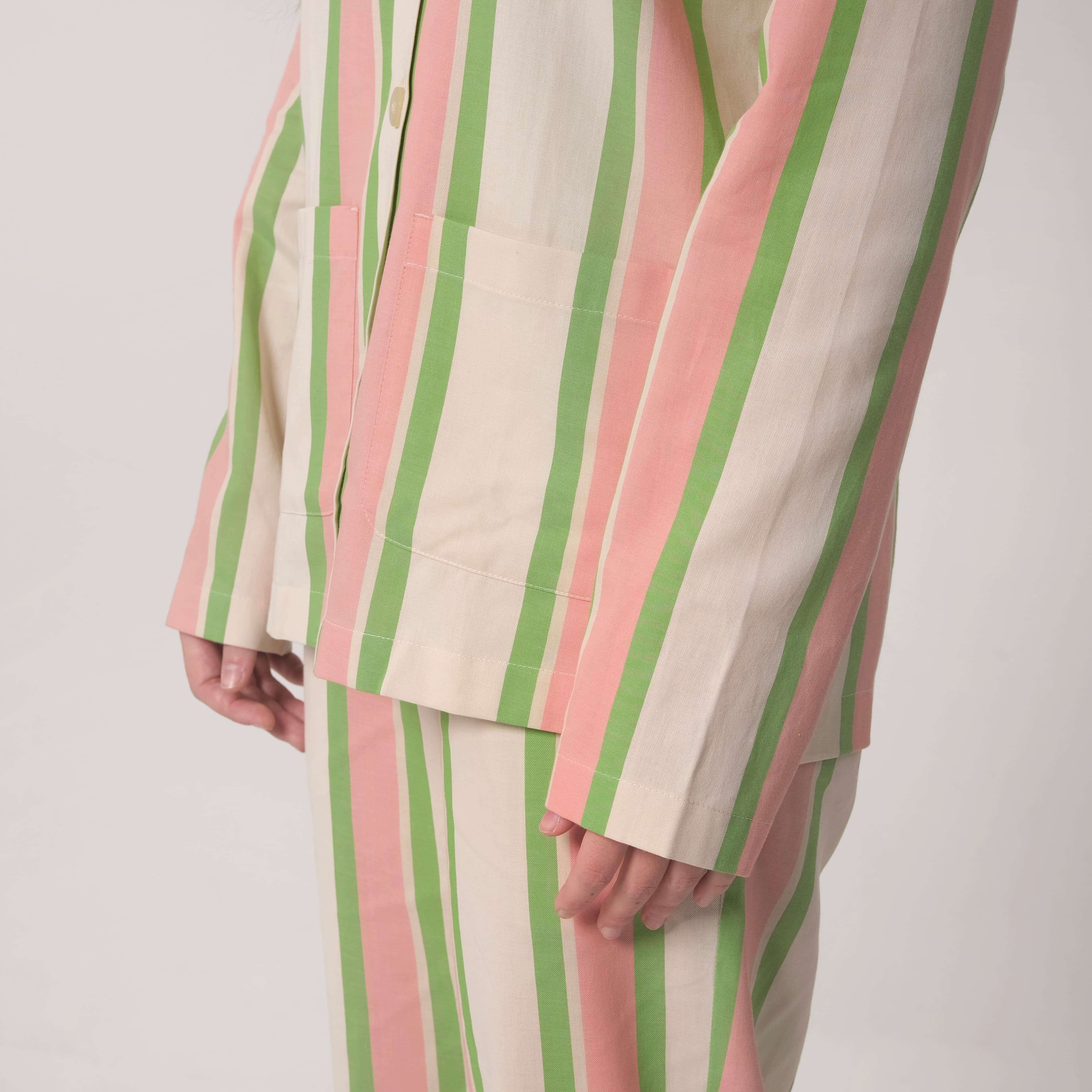 Uno Stripe - Wide Legs - Pink & Green