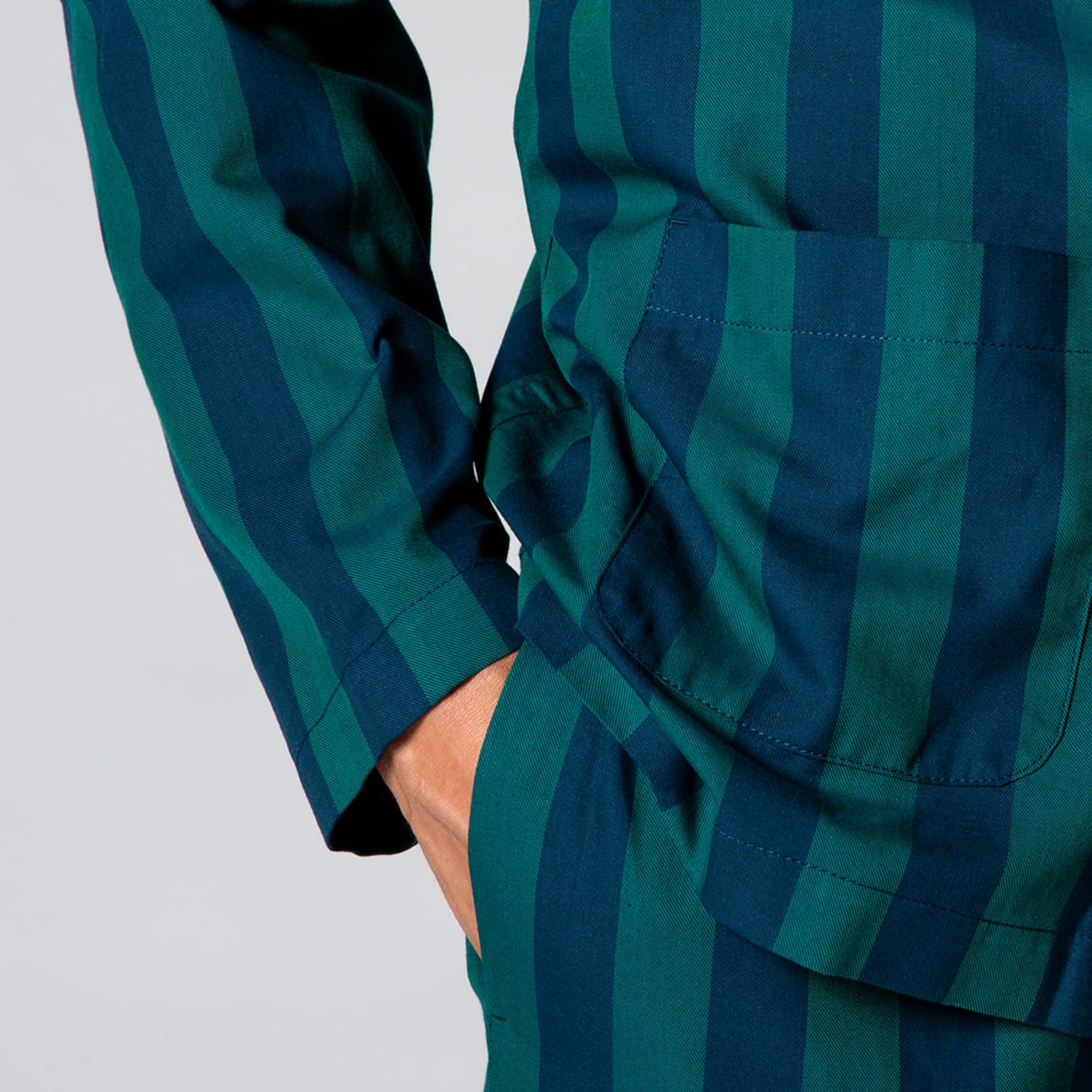 Uno Stripe - Wide Legs - Blue & Green